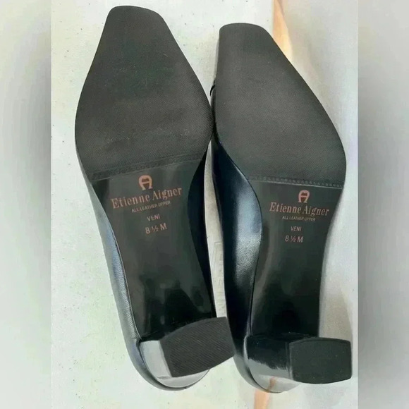 NWT Etienne Aigner Women’s Veni Cap Leather Blue Pump Business Wear Size 8 1/2 M - Picture 7 of 13